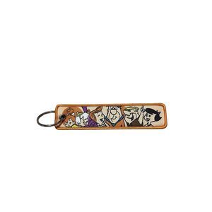 Flintstone Cartoon Embroidered Double Sided Nylon Keychain